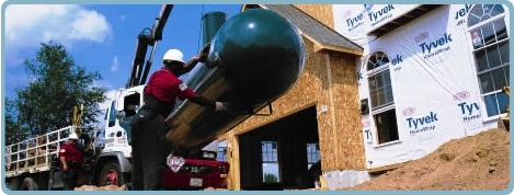 residential propane tank installation